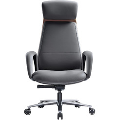 Кресло HAWASAN EX-820 (экокожа, графит/коричневый)
