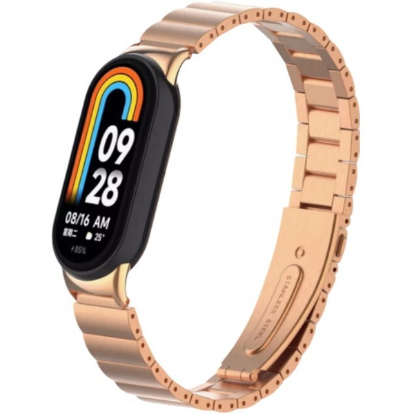 Ремешок Bingo Stainless для XIAOMI Mi Band 8 Розовое золото