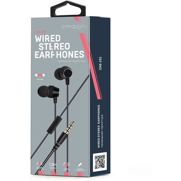 Наушники CrownMicro CME-252 (черный)