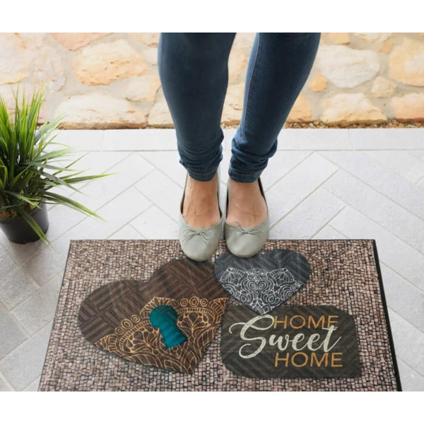 Коврик грязезащитный Multy Home Lima 45x75 EU5000096 (принт Hearts)