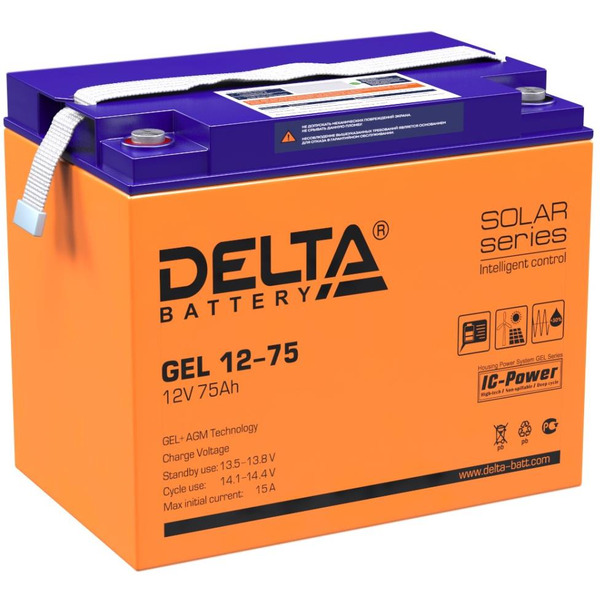 Аккумуляторная батарея DELTA GEL 12-75