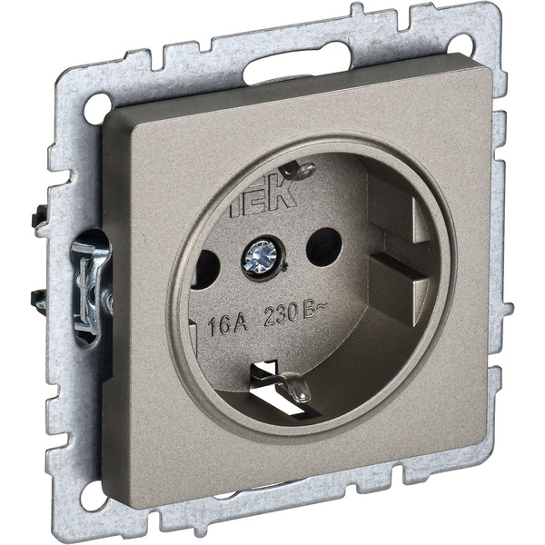 Розетка IEK Brite РС11-1-0-БрШ