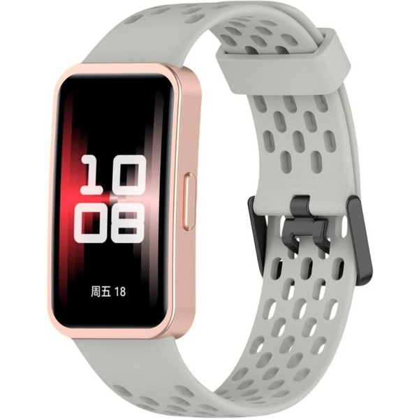 Ремешок Bingo Silicone Holes для HUAWEI Band 8/8 NFC/9/9 NFC (cерый)