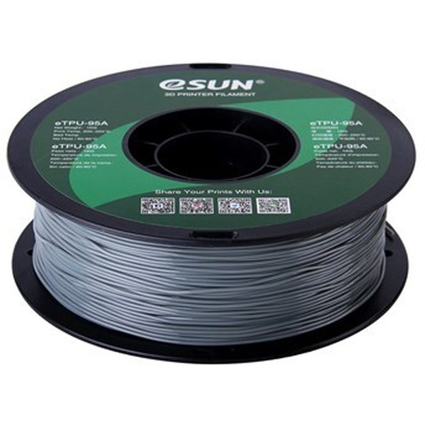 Пластиковая нить ESUN eTPU-95A 1.75 мм 1000 г (серый)