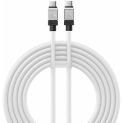Кабель Baseus CoolPlay Series Fast Charging Data Cable 100W USB Type-C - USB Type-C (CAKW000302) 2 м, белый