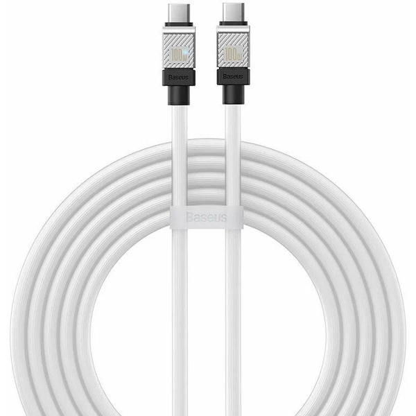 Кабель Baseus CoolPlay Series Fast Charging Data Cable 100W USB Type-C - USB Type-C (CAKW000302) 2 м, белый