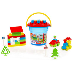 Конструктор Полесье "Строитель" "Макси" 24392 (68 элементов)