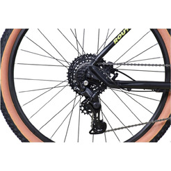 Велосипед Stark Router 27.4 HD р. 20 2025 (черный матовый/оливково-желтый)