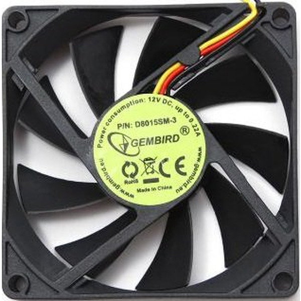 Вентилятор для корпуса Gembird D8015SM-3 (80 мм)