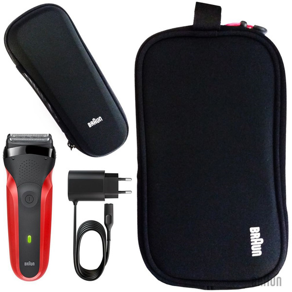 Электробритва BRAUN 300TS red+чехол