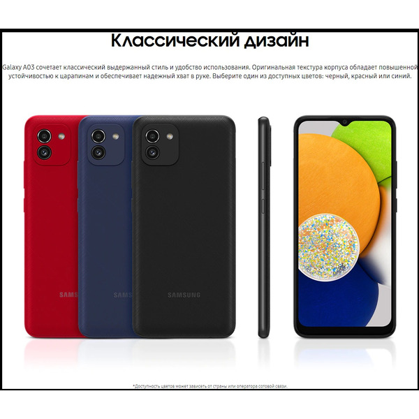 Смартфон Samsung Galaxy A03 SM-A035FZKGCAU 4GB/64GB (черный)