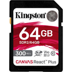 Карта памяти Kingston Canvas React Plus SDXC 64GB (SDR2/64GB)