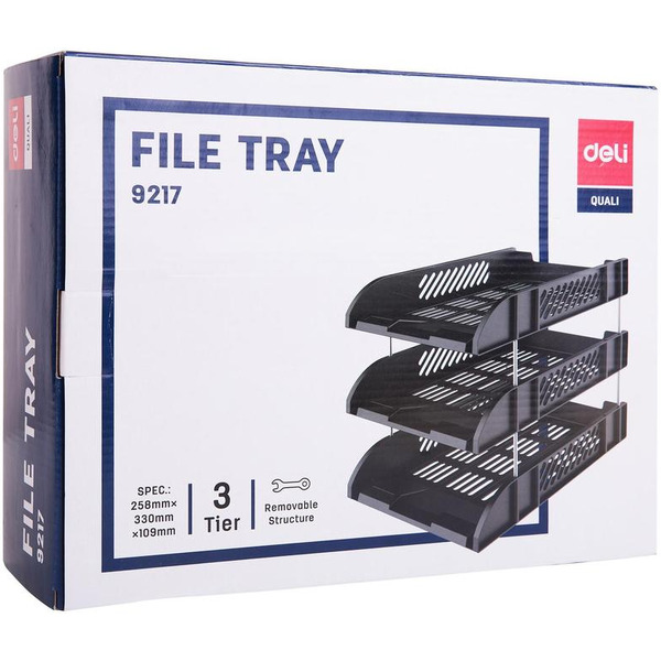 Лоток для бумаг DELI 9217BLACK
