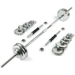 Набор хромированных гантелей и штанга AMETIST 50 кг (в чемодане)