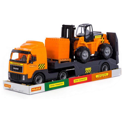 Автомобиль-трейлер + автокар + конструктор Супер-Микс Полесье 58409