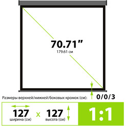 Экран CACTUS Wallscreen CS-PSW-127X127-SG