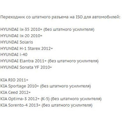 ISO-переходник Incar HY-03A (Hyundai, Kia)
