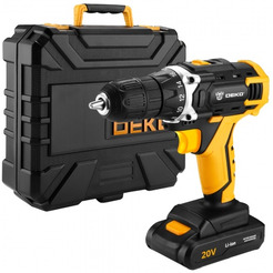 Дрель-шуруповерт Deko DKCD20FU-Li SET 104 (063-4178) с 2-мя АКБ
