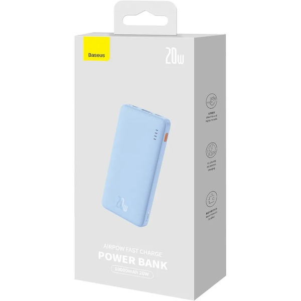Внешний аккумулятор Baseus Airpow Fast Charge Power Bank 20W 10000mAh (голубой)