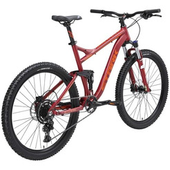 Велосипед Stark Tactic FS 27.4 HD красный матовый/оранжевый 20" '24 HQ-0014189