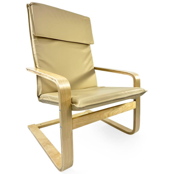 Кресло-качалка Calviano Soft 1 (светло-бежевый PU)