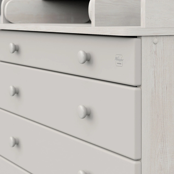 Детский комод Mihaylov Design Maks 805 с органайзером (сосна касцина/серый)