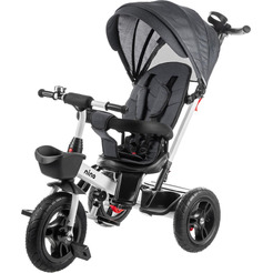 Трехколесный велосипед с ручкой NINO 6688 (серый)