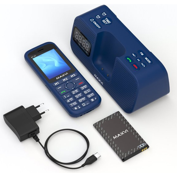 Кнопочный телефон Maxvi RT-03 (синий)