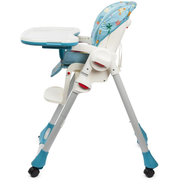 Стульчик для кормления Chicco new POLLY 2 В 1 SEA DREAMS 4 колесика