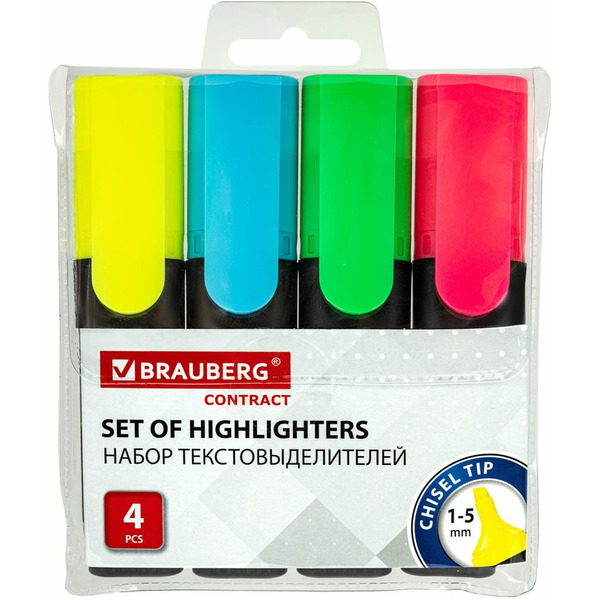 Набор текстовыделителей BRAUBERG Contract 150394