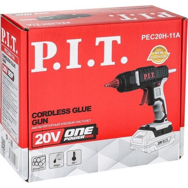 Термоклеевой пистолет P.I.T. PEC20H-11A Solo (без АКБ и ЗУ)