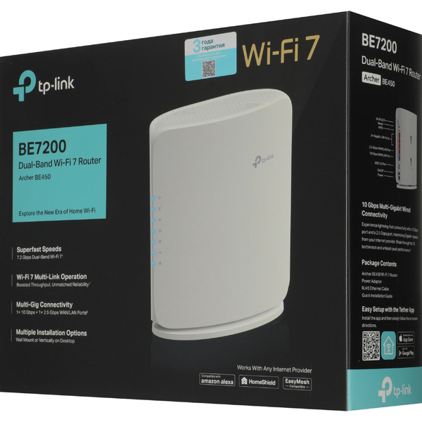 Wi-Fi роутер TP-Link Archer BE450 BE7200