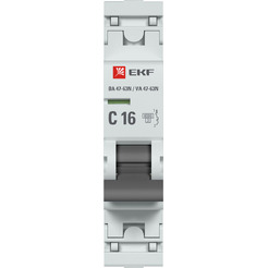 Автоматический выключатель EKF PROxima ВА 47-63N 1P 16А (C) 6кА M636116C
