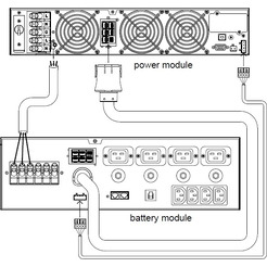 Внешний батарейный блок Powercom BAT VGD-240VRM 10K W/O PDU/CH (240В/9 А·ч)