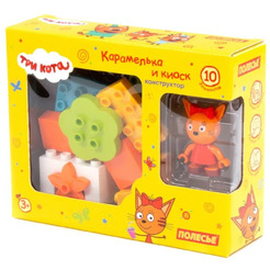 Конструктор Полесье Макси Три кота. Карамелька и киоск 75823