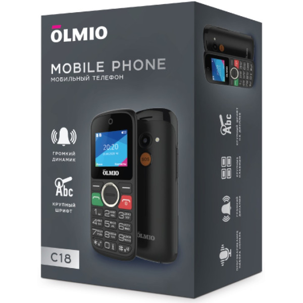Мобильный телефон Olmio C18 (черный)