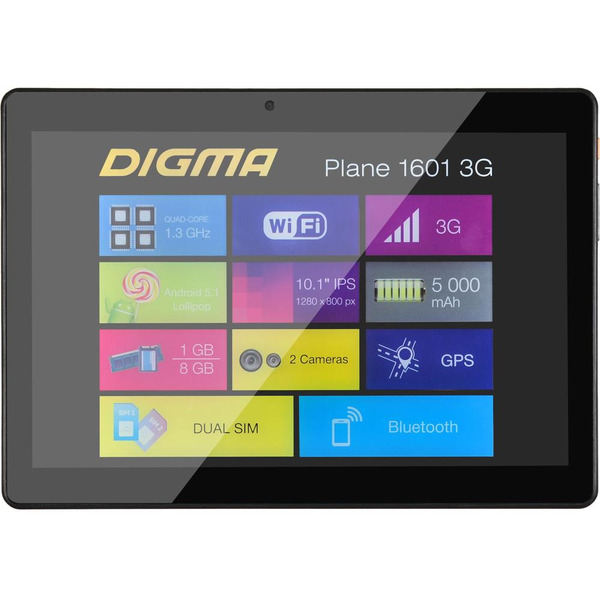 Планшет DIGMA Plane 1601 Graphite