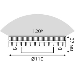 Лампа Gauss LED GX70 12W AC150-265V 2700K/3000K 131016112