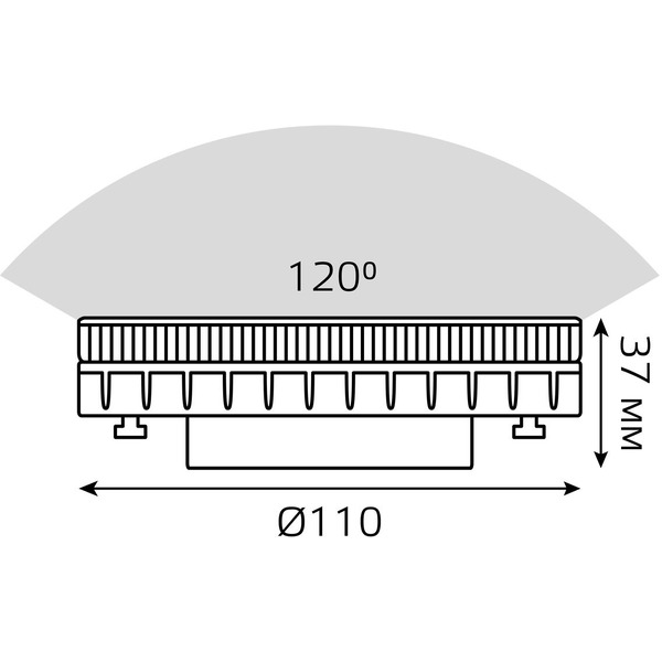 Лампа Gauss LED GX70 12W AC150-265V 2700K/3000K 131016112