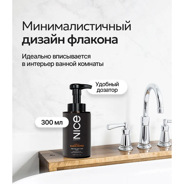 Мыло-пена NICE by Septivit Black Pepper Парфюмированное (300мл)