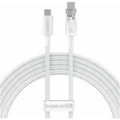 Кабель Baseus Explorer Series Fast Charging with Smart Temperature Control USB Type-C USB Type-C (P10319703221-01) 2 м, белый