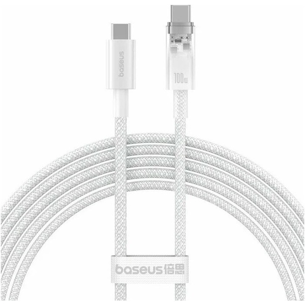 Кабель Baseus Explorer Series Fast Charging with Smart Temperature Control USB Type-C USB Type-C (P10319703221-01) 2 м, белый