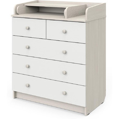 Детский комод Атон Сириус-2 805 ЛДСП (бодега светлая/белый)