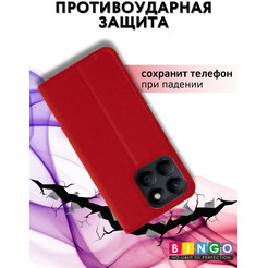 Чехол-книга Bingo Book для HONOR X8b Красный