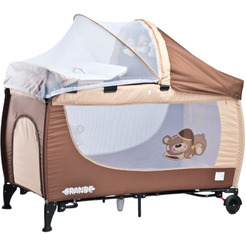 Манеж-кровать Caretero Grande (коричневый)