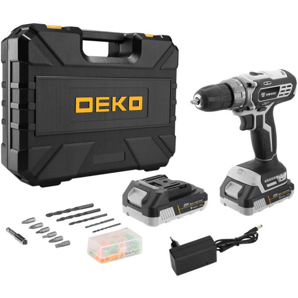 Дрель-шуруповерт Deko DKCD20 Black Edition SET 3 063-4050