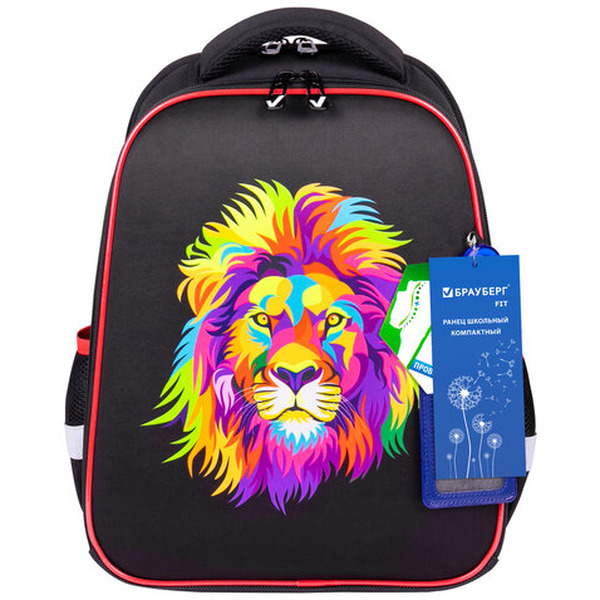 Ранец BRAUBERG FIT Colorful lion 270618