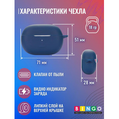 Чехол BINGO Silicone для XIAOMI Redmi Buds 4 Pro Синий