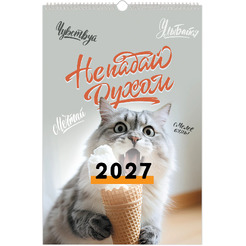 Календарь на гребне с ригелем на 2027 г BRAUBERG Не падай духом 118385