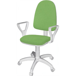 Кресло офисное Фабрикант Престиж+ (пластик WH/Candy Green/PL 600)